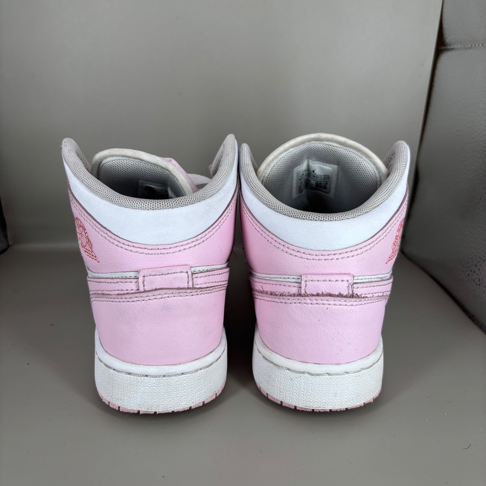 Nike Air Jordan 1 Mid Pink White Sneakers DQ8423-608 Youth 4.5Y Womens 6 - Picture 4 of 8